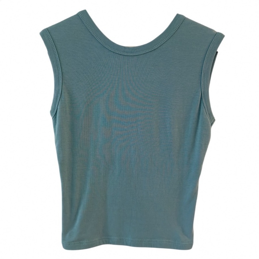 OGL Move Womens Sage Green Low Scoop Back Tank Top Built-in Shelf‎ Bra Size S